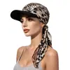 Bufanda de Seda de Moda Nueva Bufanda Cuadrada Estampada de Satén Sombrero Parasol para Exteriores Protección Solar Gorra de Béisbol de Atar Sombrero Pañuelo Estampado para la Cabeza
