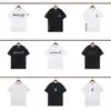 25Mon Camiseta de Marca de Moda Cuello Redondo Manga Corta con Patrón Bordado al Frente, Estilo Unisex, Manga Media de Verano Estilo Pareja para Hombre