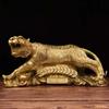 Lingote de Cobre Estilo Antiguo Adorno de Tigre de Año Nuevo, Animal del Zodiaco Propicio Tigre de Dinero, Decoración de Coche, Decoración del Hogar Sala de Estar