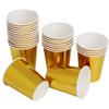 Vaso de papel dorado desechable de 300 ml y 10 oz para decoración de bodas y fiestas en casa, vaso de papel grueso.