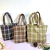 Bolso de Mano Bolso de Tela Lona Bolso de Mano para Viajar Estudiante Universitario Bolso Bandolera Ligero Bolso de Hombro Bolso de Axila Cuadros