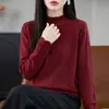 Cross2026 Outono Inverno Novo Suéter de Tricô Vazado Gola Meia-Alta Feminino Solto Tamanho Grande Suéter Temperamento Senhoras Roupas Femininas Manga Longa