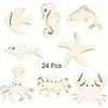 Pintura para Niños Bricolaje Manualidades de Madera Serie Peces Océano Traje de Pintura Juguetes para el Desarrollo Cerebral Manual