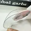 Cubierta Protectora Transparente de PVC con Forma de Abanico Llavero Personalizado de Apoyo a Celebridades Colgante Película Suave para Idol Portatarjetas DIY