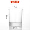 Vaso de Vidrio Grueso Simple para Velas Vaso de Vidrio Transparente para Velas Vaso para Velas de Aromaterapia DIY Adornos para Portavelas de Dormitorio