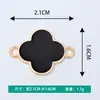 Accesorios para Manualidades de Joyería Colgante Doble Dibujos Animados Trébol de Cuatro Hojas Colgante de Goteo de Aceite Aleación Collar Pulsera Accesorios de Colgantes Pequeños Venta al por Mayor