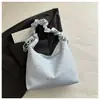 Bolsa Tote Grande de Ombro Transversal Feminina 2026 Novo Estilo Relaxamento Estrela Plissada Casual para Trabalho Estudante Universitário