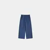Estilo Nuevo de Verano para Mujer Tejido de Color Mezcla de Lino Han Cintura Elástica Versátil Color Sólido Delgados Rectos Pantalones Casuales FSY60702