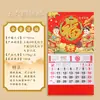 Calendario Chino Estilo Oveja 2027 con Etiqueta de Fortuna de Pan de Oro, Regalo Corporativo al por Mayor, Calendario Grande Desprendible con Estampado Dorado