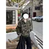 Marca de streetwear americana, sudadera con capucha de camuflaje elegante y genial, chaqueta casual versátil de otoño para hombre, corte holgado, con cremallera