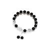 Pulsera de Cristal de Ónix Negro Natural Pulsera de Cristal de la Suerte para Parejas Pulsera de Cuentas de Ópalo Luz de Luna Gris