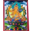 Thangka Pintado à Mão para Iniciantes, Exibição de Mesa de Estátuas de Buda, Amarelo, Tara Verde Nepalês, Manjushri, Exibição de Mesa e Pinturas para Pendurar, Buda da Medicina
