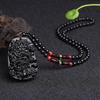 Pingente de vidro de obsidiana de imitação Black Dragon marca masculina dominadora colar casal colar de contas de ágata atacado