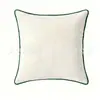 Funda de almohada de terciopelo de lujo de Amazon con ribete de color contrastante, diseño simple y moderno para decoración del hogar