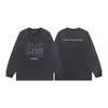 Melancolía Rico Segunda Generación Erd Boceto Graffiti Transfronterizo Nueva Moda Urbana Marca Casual Holgada Camiseta de Manga Larga con Estampado para Otoño