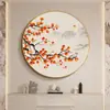 2025 Nuevo Estilo Pintura Colgante Redonda Deseos de Caqui Nuevo Estilo Chino Pared Frontal de Entrada Pintura Decorativa para Vestíbulo Pintura para Mesita de Noche de Dormitorio