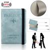 Transfronterizo en stock que cambia de color PU cuero tacto piel correa multicolor funda para pasaporte etiqueta de equipaje traje multifunción bolsa tarjetero para pasaporte