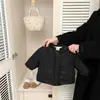Chaqueta de Cuero Gruesa con Forro de Felpa, Moderna y Elegante, para Bebés Niñas, Nuevo Estilo de Moda Coreana, Ropa de Abrigo Cálida para Bebés y Niños Pequeños