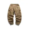 Roupas Vintage Yidao 2026 Outono Novo Estilo Funcional Retrô Japonês Bolsos Múltiplos Largos Casuais Roupa de Trabalho Calça Jogger para Homens