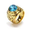 Moda europea y americana anillo de ejército retro joyería para hombre acero inoxidable hip hop Punk soldado Águila anillo de letras en stock