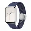 Aplicável à Xiaomi Smart Band 10pro Esportiva Perfurada Silicone Fivela Magnética Fecho Dobrável Pulseira de Relógio Rice Watch 5 6 Universal