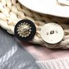 Botones Metálicos Doble Capa Estilo Chanel Jr para Abrigos de Tweed de Mujer, Botones Decorativos Cosidos a Mano - En Stock al por Mayor