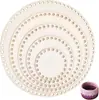 1 peça de base de cesta circular artesanal criativa DIY para armazenamento base de madeira natural para bolsas de crochê