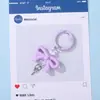 Accesorios Creativos de Llavero de Resina con Forma de Frijol de Colores Arcoíris DIY Amuletos de Mariposa de Resina de Color Caramelo Venta al por Mayor