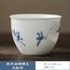 Aceite de cerdo Blanco grande Taza Maestra pintada a mano pura Taza de presión manual blanca china Caja de regalo Taza de té para el hogar Taza de cerámica hecha a mano