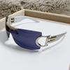 Nuevas gafas de sol deportivas de lujo ligeras y transfronterizas de estilo Y2K con personalidad sin marco para chicas atractivas europeas y americanas. Gafas de sol del mismo estilo para celebridades de Internet.