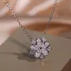 Conjunto de joias estilo coreano zircônia rosa joias de casamento brincos de tarraxa colar anel conjunto de três peças transfronteiriço europeu e americano