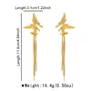 E13880 Brincos de Liga com Borla de Borboleta Acessíveis e de Luxo Transfronteiriços Design Elegante Elegante Estiloso Tendência Longos
