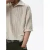 Camiseta de Manga Tres Cuartos Estilo Niche Inspirado en el Diseño Cleanfit, Corte Holgado, Talla Grande, Polo Transpirable Calado, Manga Corta, Verano para Hombre