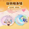 Sanrio Chico de Voleibol Espejo Giratorio Portátil de Acrílico Espejo Cosmético Portátil Colgante de Espejo Lindo para Mujer Personalizado