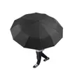 Guarda-chuva com 70% de desconto, 12 varetas, Varetas Duplas, Dupla Utilidade para Sol e Chuva, Dobrável, Revestimento Preto, Proteção Solar, Guarda-sol para Negócios