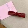 Grampo de Cabelo de Bolinhas com Laço Estilo Ins Doce e Cool para Mulheres, Franja Lateral, Presilha Bico de Pato, Acessório de Cabelo, Grampo Vermelho Ancora
