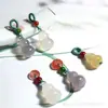 Acessórios de Pulseira e Colar com Pingente de Agata Natural e Cuia Tecidos à Mão Acessórios DIY Atacado em Estoque