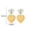 Pendientes Populares Retro Estilo Palacio Europeo y Americano, Pendientes de Corazón, Caja de Fotos de Deseos con Forma de Corazón, Pendientes Personalizados de Alta Gama