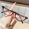 Óculos de Grau de Meia-Armação Oval Estilo Coreano Japonês Ins Fashionable Retro Artístico para Estudantes Femininas, Modernos e Únicos