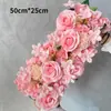 Nuevo Arreglo Floral de Piso para Boda Flor de Seda Artificial Flor Acabada Decoración L Arreglo Floral de Eucalipto t Guía de Camino de Escenario Arte Floral para Boda