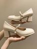 Diseño Falda 2024 Zapatos de Mujer con Zapatos Mary Jane, Versátil, Elegante, Atractivo, Celebridad de Internet, Estilo Callejero, Nicho