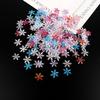 Decoración navideña con copos de nieve para árbol de Navidad, fiesta de bodas, hielo y nieve, confeti para lanzar, bricolaje, decoración navideña hecha a mano