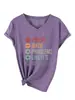 Resuelvo Problemas Matemáticos Amazon Ebay Sitio Independiente Moda Camiseta de Manga Corta con Cuello en V para Mujer Comercio Exterior