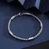 Pulseira de Aço Inoxidável Mais Vendida no Exterior Corrente Cubana Masculina Europeia e Americana Não Desbota Moda Versátil Lavável Pulseira de Titânio