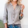 Camisa Casual de Manga Larga de Color Sólido con Botones para Primavera y Verano, Transfronteriza de Amazon Europeo y Americano 2026