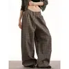 Pantalones de pierna ancha, rectos, finos, con caída, de corte holgado, cintura alta, para todas las estaciones, inspirados en Chanel, de color claro, para mujeres altas.