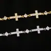 Pulsera Retro de Cruz de Diamantes para Mujer Pulsera de Nicho de Gama Alta Joyería de Mano de Diseño de Nicho de Lujo Ligero Venta al por Mayor Entrega