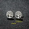 Pendientes Transfronterizos Nuevos de Acero Inoxidable Calados de Gatito Lindo, Conejo, Erizo, Unicornio, Dulces Accesorios para Orejas de Animal