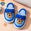 (Estrictamente seleccionado) Pantuflas de Algodón para Niños Paw Patrol Impermeables de Invierno Forradas de Felpa Calientes Pantuflas de Piel para Niños Zapatos de Algodón Antideslizantes para Niñas