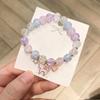 Pulseira Infantil de Cristal Colorido Estilo Novo Japonês e Coreano Transfronteiriça Fofa para Estudante Feminina Liga de Zinco Cartoon Pulseira de Contas de Vidro